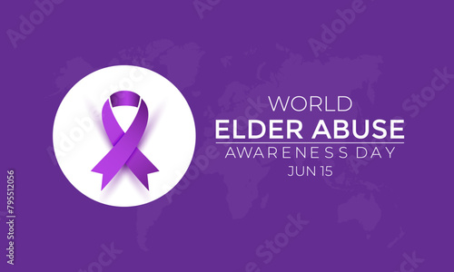 World Elder abuse awareness day is observed every year on June 15.  Its will be raised awareness of Elder abuse.  Banner poster, flyer and background design.