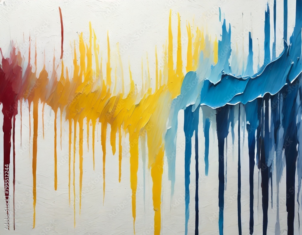 drips of paint on a white wall drips of paint on a white wall