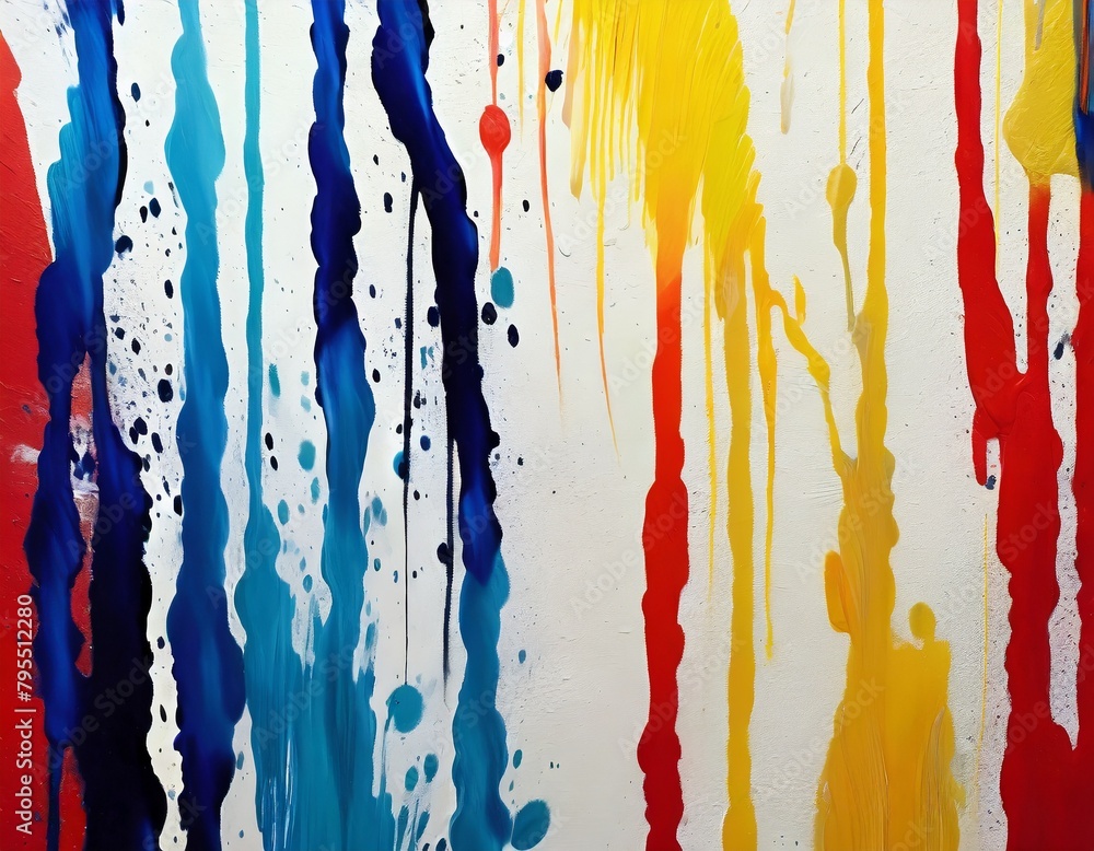 drips of paint on a white wall