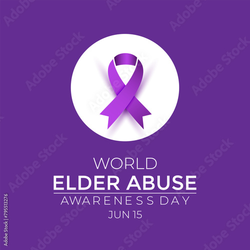 World Elder abuse awareness day is observed every year on June 15.  Its will be raised awareness of Elder abuse.  Banner poster, flyer and background design.