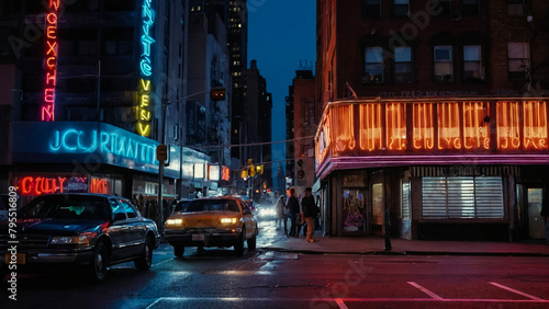 Night panorama of New York city USA 21.09.2016