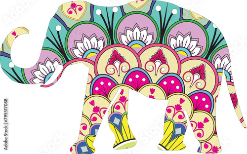 This is simple and vector Elephant Mandala Background and it is editable.