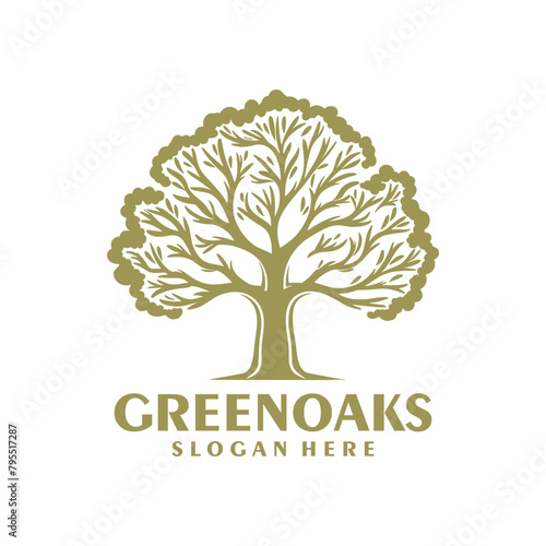 The tree, foundation and non profit logo vector illustration
