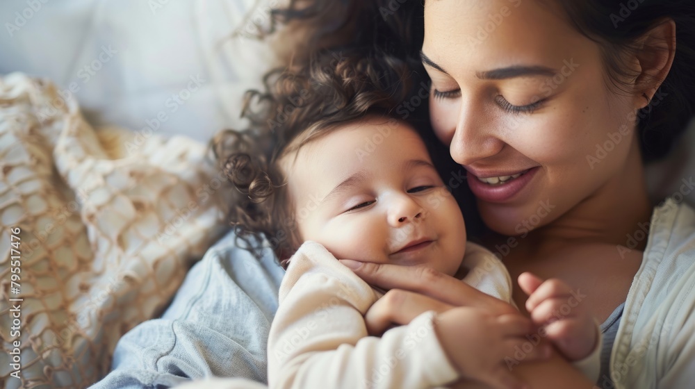 Woman Holding Baby in Her Arms Woman Holding Baby in Her Arms
