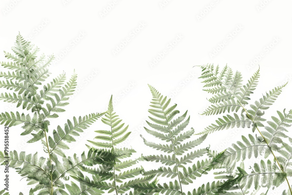 A close up of green leaves with a white background. The leaves are arranged in a way that creates a sense of depth and movement. The image conveys a feeling of growth and vitality