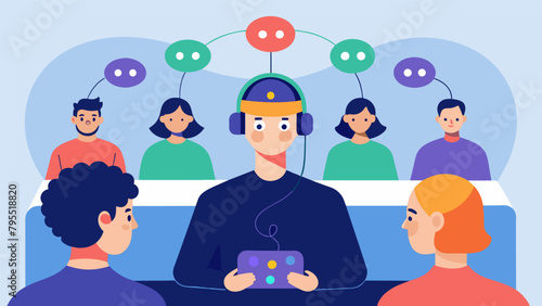 A person attends a group neurofeedback session with each participant using a different neurofeedback game based on their own neural makeup and goals..