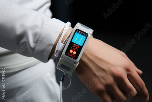 Nanosensors integrated into wearable devices for continuous monitoring of vital signs and health parameters photo