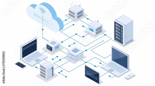 Cloud Computing: An illustration of a cloud computing network © MAY