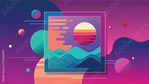 abstract background with elements of square, wave circle and ophals. projection of smoothness and softness