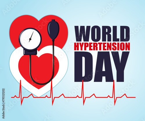Vector illustration of World Hypertension Day social media feed template