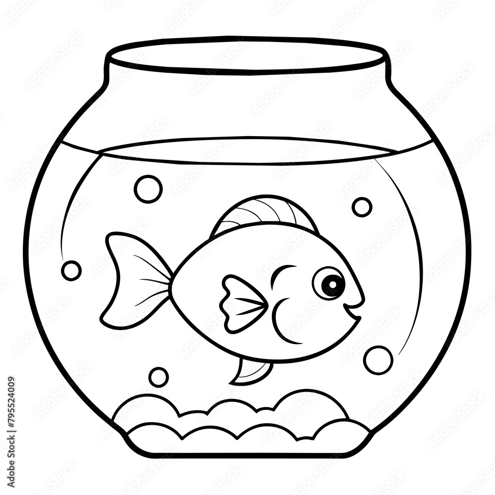 fish in a bowl vector illustration fish in a bowl vector illustration