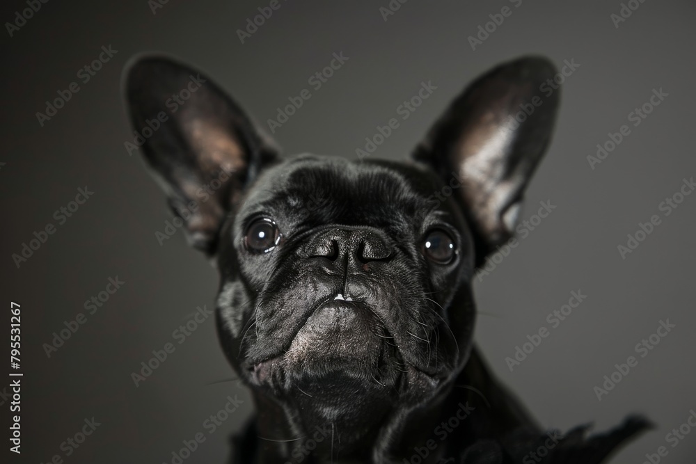 Playful French Bulldog with bat-like ears and expressive face, perfect for urban-themed designs