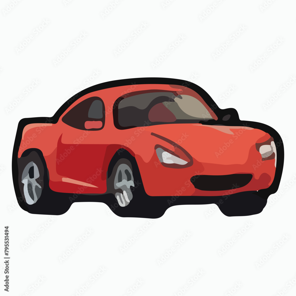 Obraz premium Car vector icon. Isolated simple side car logo illustration.