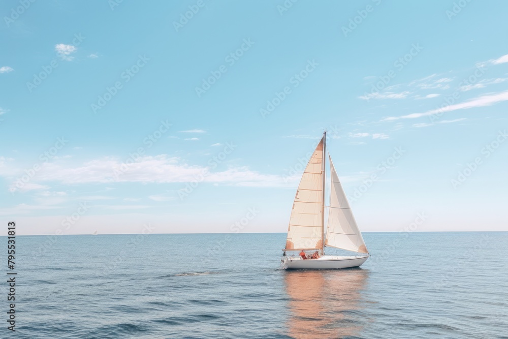 Sailboat outdoors vacation horizon