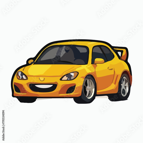 Car vector icon. Isolated simple side car logo illustration.