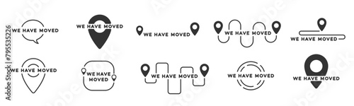 We have moved elements set illustration. New address, location