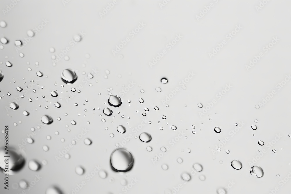 Raindrops on a soft transparent white backdrop, perfect for gentle ambiance Raindrops on a soft transparent white backdrop, perfect for gentle ambiance