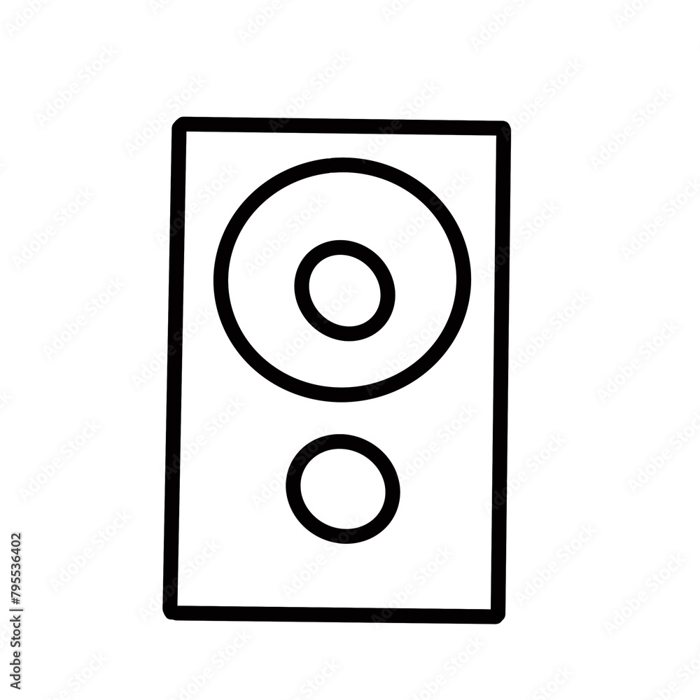 Speaker Sound Hand drawn organic line doodle Speaker Sound Hand drawn organic line doodle