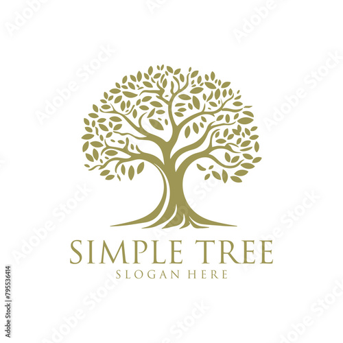 The tree, foundation and non profit logo vector illustration