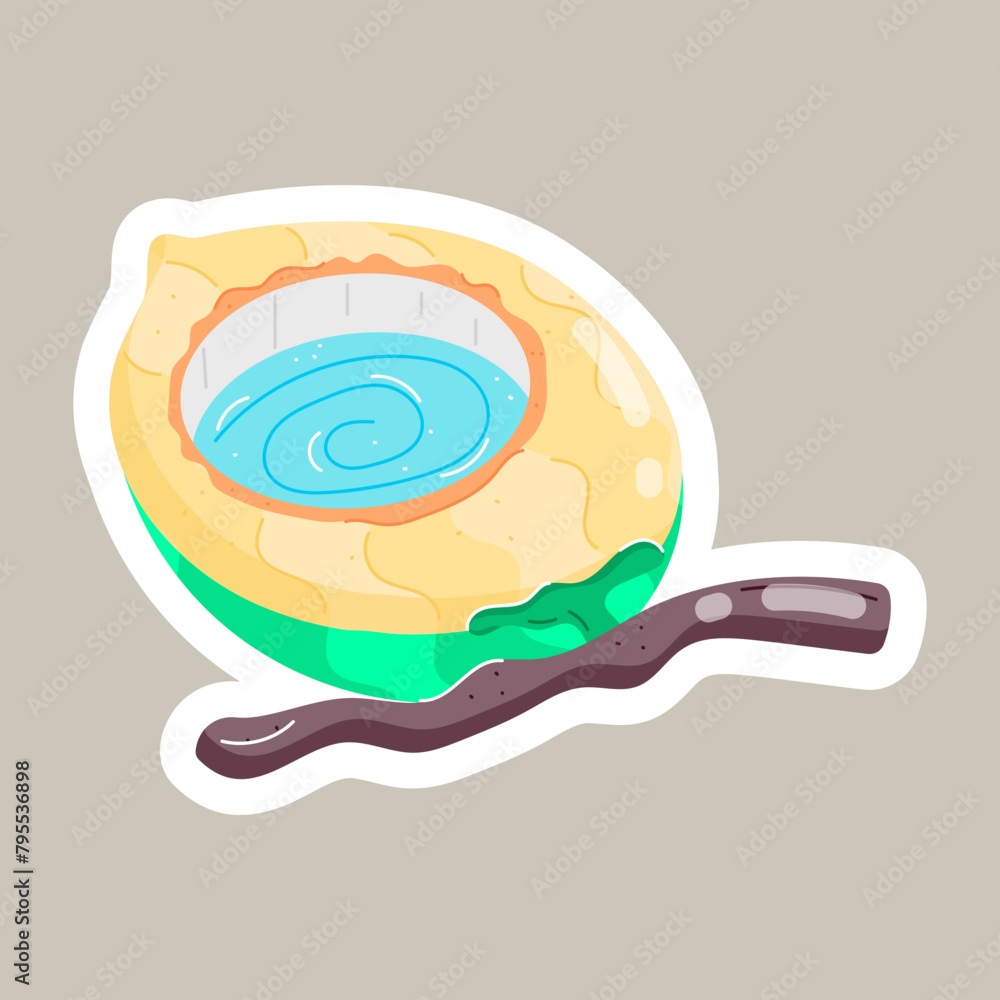 Dried and Fresh Coconuts Flat Stickers
Dried and Fresh Coconuts Flat Stickers