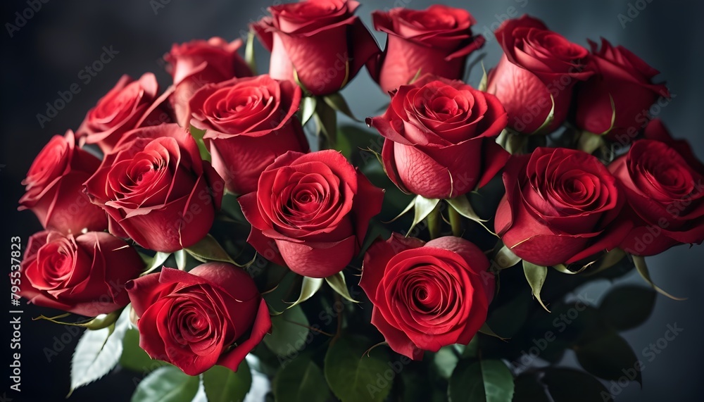 Obraz premium red rosess bouquet