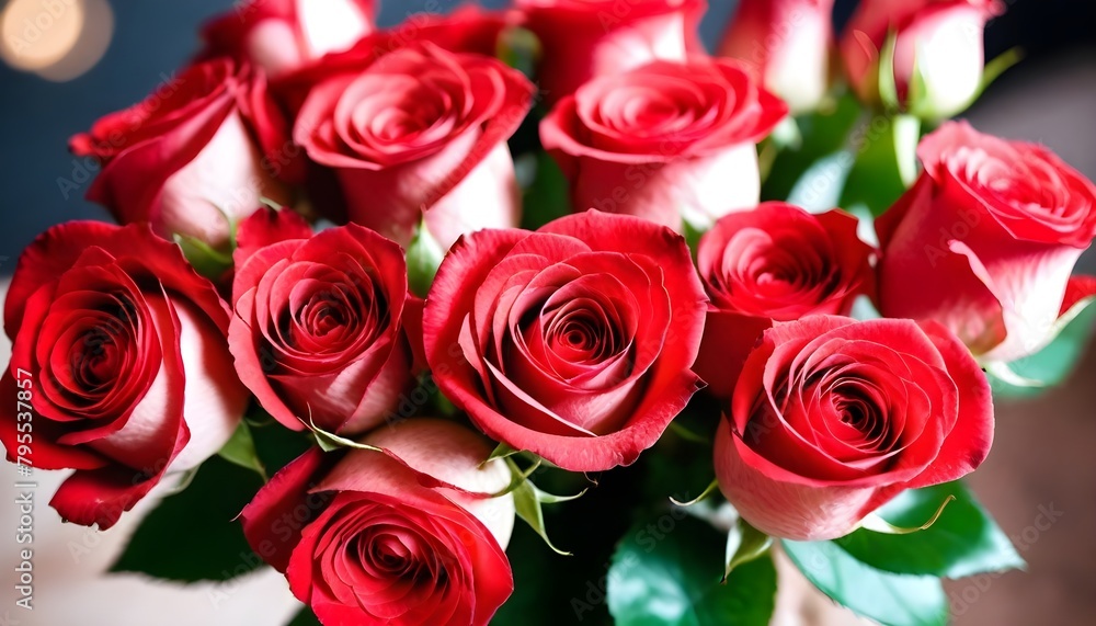 Obraz premium red rosess bouquet