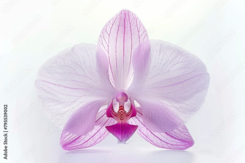 Pink orchid with isolated white background Pink orchid with isolated white background