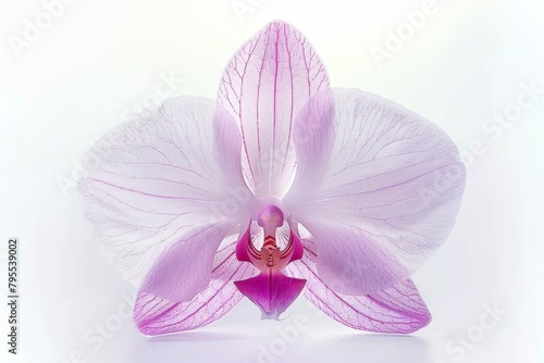 Pink orchid with isolated white background