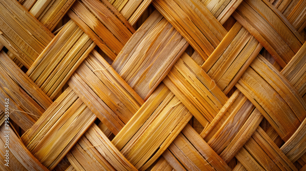 Close up view of woven basket Close up view of woven basket
