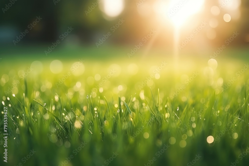 Green grass backgrounds sunlight outdoors