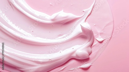 Soft pink cream isolated on pink background
