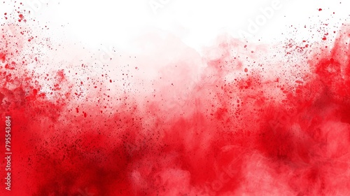   A red-and-white background with heavy dust accumulation at the bottom Superimpose a white background above, also affected by substantial dust photo