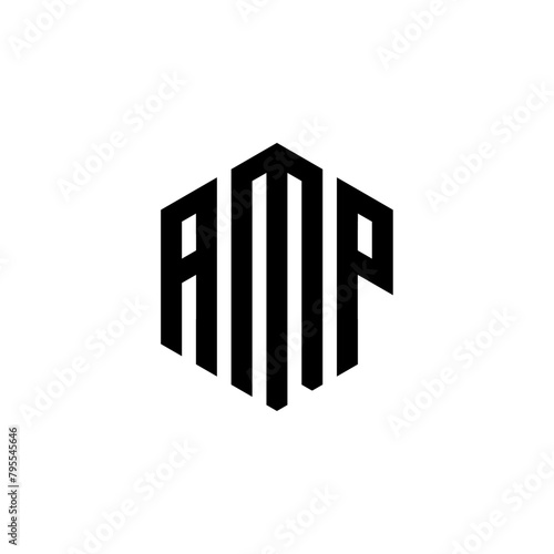 AMP letter logo design. AMP letter in circle shape. AMP Creative three letter logo. AMP Mordern logo with three letters. AMP circle logo. AMP  vector design logo