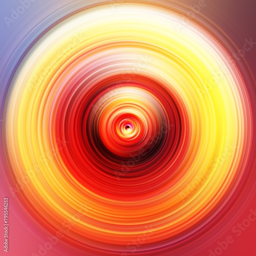 Colorful radial motion effect. Abstract rounded background. Color curves and sphere. Multi color gradient rings and circles wallpaper. Colored texture backdrop and banner.