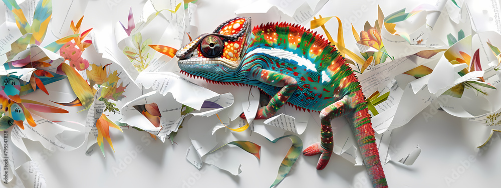 Chromatic Leap: The Chameleon's Artistic Emergence Chromatic Leap: The Chameleon's Artistic Emergence