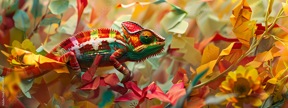 Chromatic Leap: The Chameleon's Artistic Emergence