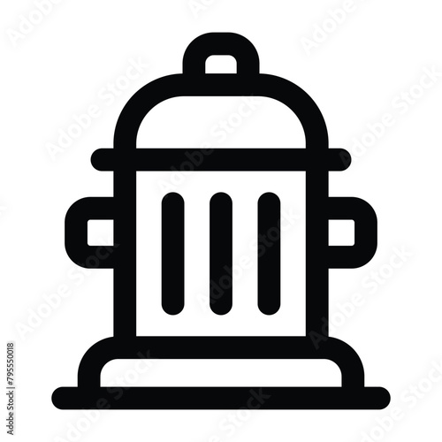 Simple Fire Hydrant icon. The icon can be used for websites, print templates, presentation templates, illustrations, etc