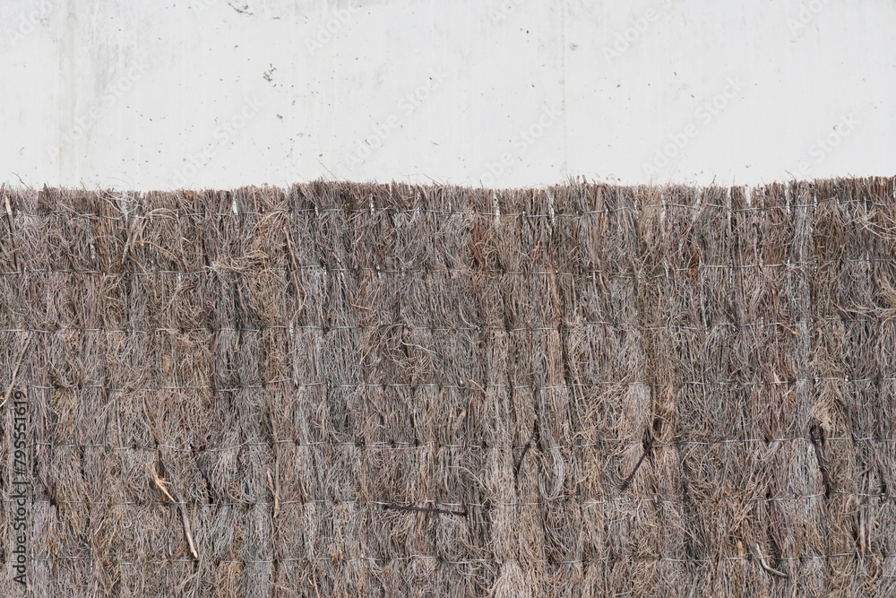 Fototapeta premium Heather fence on white background. 