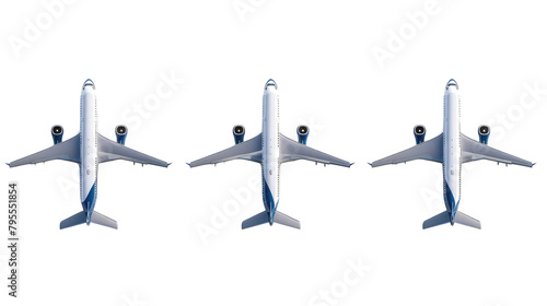 Airplanes on transparent background