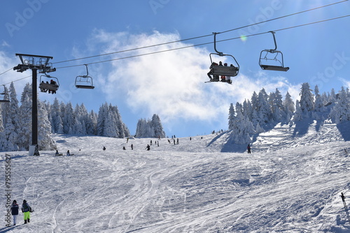 ski lift in the mountains(uludag) photo
