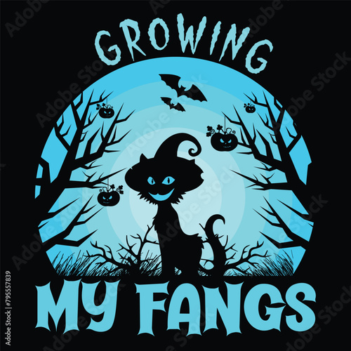 Halloween T-shirt design vector illustration 