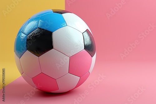 Abstract sports poster soccer ball