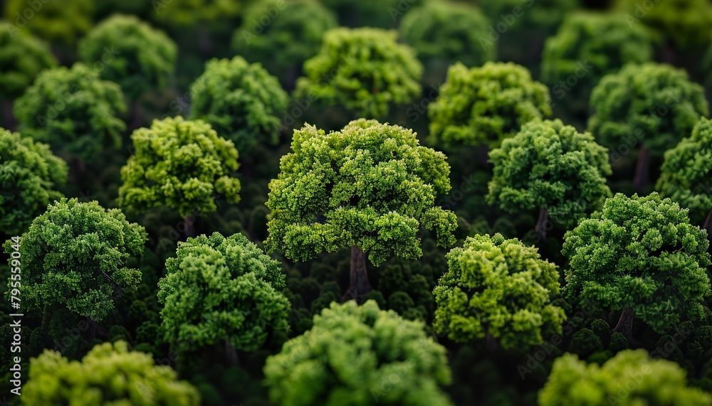 Aerial top view of green trees in forest. Drone view of dense green tree captures CO2. Aerial top view of green trees in forest. Drone view of dense green tree captures CO2.