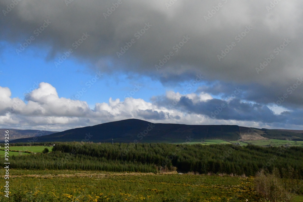 Clouds over the mountains. Coppanagh Hill, Co. Kilkenny, Ireland
