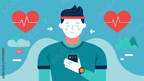An individual with PTSD wears a smarch that tracks their heart rate and other physiological signals providing them with realtime alerts when their.