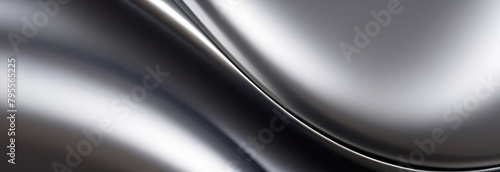 Waves of liquid glossy silver metal  glossy mirror chrome  water effect. Aluminum abstract background  liquid metal  mercury texture
