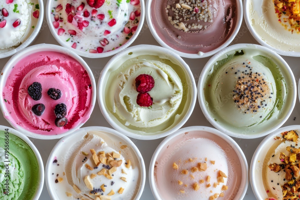 Rich dessert time summer treats offered in creamy textures, served as treat time options in ice form within artisanal cones. Rich dessert time summer treats offered in creamy textures, served as treat time options in ice form within artisanal cones.