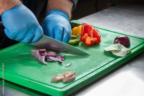 Culinary Preparation - Chef's Hands with Fresh Ingredients