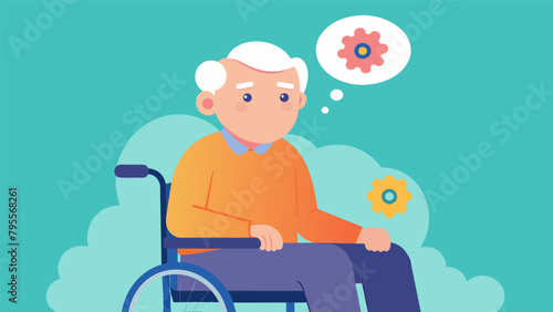 An elderly man sits in a wheelchair his hands shaking as he struggles to speak. The narration reads Could longterm use of brain chips lead to.