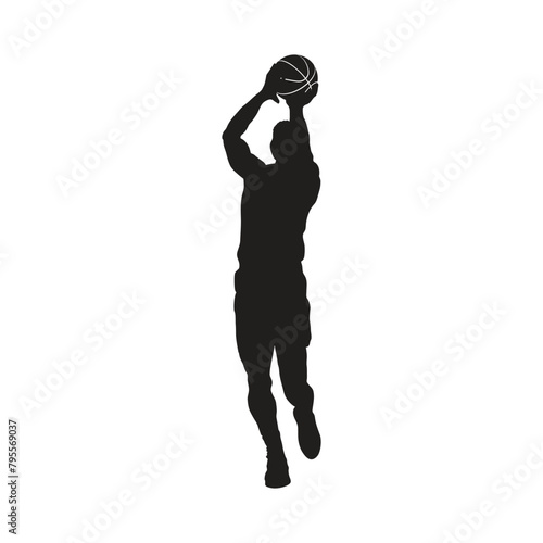 Vector set of Basketball players silhouettes, Basketball silhouettes